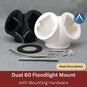 60-deg Dual Soffit Mount for Ring Pro/Plus, Blink & Wyze Floodlight Cameras