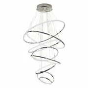 Vencha Crown 8 Ring 160W LED Pendant - Chrome - 5000K