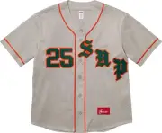 Supreme Old English Baseball Jersey Size L Grey