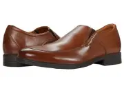 Clarks Man's Loafers Whiddon Step Dark Tan Leather Size:12W Extreme Comfort NEW
