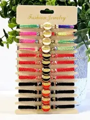 12 Virgen Guadalupe String Bracelet Favors Communion Pulsera Recuerdos Bautizo