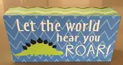 LORI SIEBERT Dinosaur Series Wood Block/Wall Hanging Collectable NEW!