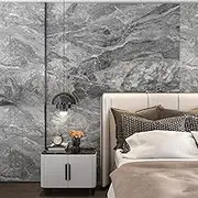 TOTIO Gray Marble Contact Paper Textured Grey Granite Wallpaper Peel Stick Countertop Paper 31.5x157inch Removable Waterproof Adhesive Thick Matte Marble Look Wall Paper Roll Kitchen Table Vinyl Wrap