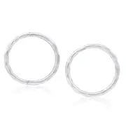 Sterling Silver 10mm Faceted Sleeper Earrings