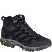 Merrell Moab 2 J06049W Men's US 8 Black Suede Leather Mid Top Hiking Boot TF2615