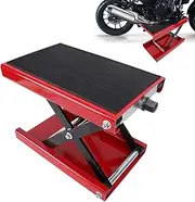 Motorcycle Lift, 1100 LBS Motorcycle Scissor Lift Jack with Wide Deck, 3.35 to 13.39in Adjustable Height, Foldable Heavy Duty Metals Motorbike Jack Stand
