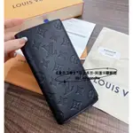 LV 路易威登 BRAZZA 黑色 牛皮 壓紋 16卡 消光黑 拉鍊 對開 長夾 M62900