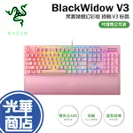 【免運現貨】RAZER 黑寡婦蜘幻彩版 綠軸 BLACKWIDOW V3 粉晶 粉色 粉紅 電競鍵盤 英文 光華商場