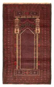 Vintage Hand-Knotted Area Rug 2'7" x 4'6" Traditional Wool Carpet