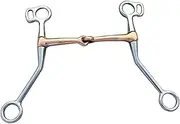 Abbraccia Full Cheek Snaffle Horse Snaffle Bit H Shape Sturdy Easy to Use Ring Snaffle Bit Stallion Training Bit for Performance