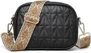 [Generic] Women's Small Genuine Leather Crossbody Shoulder Bag for Women with Wide Strap and Many Compartments Practical