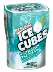 Ice Breakers Ice Cubes Wintergreen Sugar Free Gum, 40pc, 91g
