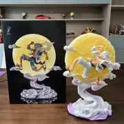 34CM One Piece Anime Figure Monkey D Luffy Gear 5 Action Statue Moon Fairy Nika