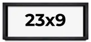 23x9 Shadow Box Frame Black | 1 Inches Deep Real Wood Farmhouse Shadowbox Displa