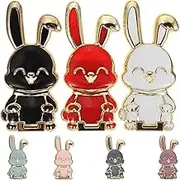 LUOZZY 7pcs Rabbit Phone Stand Cartoon Bunny Shape Phone Holder Desktop Folding Phone Rack for Home Office - Mixed Color