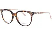 Chopard VCH253 0748 Eyeglasses Frame Women's Tortoise Full Rim Cat Eye 53mm
