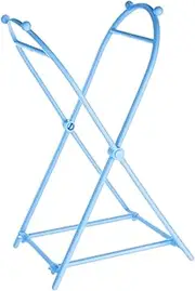 リキシマウケ Garbage Bag Hanger X-shaped Support Frame Space-saving Stainless Steel Shelf Organize Countertop Hold Trash Bags Towels with Foldable Anti-slip Royal Blue