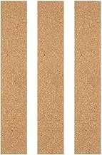 2sets Cork Bulletin Bars Memo Board Strips Cork Batten Strips for Office Home Frameless Memo Board Function 3pcs*2