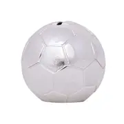 Gibson Gifts Silver Soccer Ball Moneybank Storage Baby/Infant Gift Keepsake