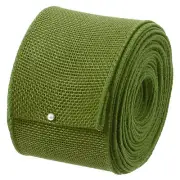 Burlap Wired Ribbon, 2-1/2 Inch x 10 Yards Dark Green Fabric Ribbon Roll