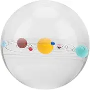 Fdit Clear Crystal Ball with Base, 8cm Transparent Sphere Decorative Photography Ball Crystal Suncatchers for Home Office Decor (3D Solar System)