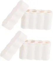 Veemoon 2Pcs White Plastic Battery Organizer Box Slot Holder Case for Home Office Outdoor Use Durable for Travel and