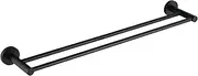 Breikuth Double Towel Rail 800mm Black Bathroom Bath Towel Rails 304 Stainless Steel (Type 4: 800mm Double Rails)