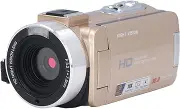 Yoidesu Camcorder Video Cameras 1080P 30MP with IR Night Vision,18X Digital Zoom Camcorder Recorder, 3 270° Rotation Touch Screen, Vlogging Camera for YouTube with Remote Control (Gold)