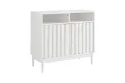 Sarantino Eleni 2-Door Sideboard Buffet Hallway Cabinet Storage Console Cupboard in White