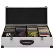 CD Case for 80 CDs Aluminium ABS Storage Box Holder Silver vidaXL