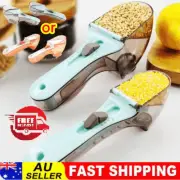 2pcs Baking Adjustable Plastic Scale Gauge Scoop Kitchen Measuring Spoons VP
