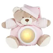 Pink Musical Bear With Light 20cm Plush Cuddly Ultra Soft Toy For Babies