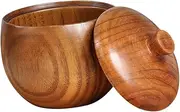 1pc Solid Wood Seasoning Jar Seasoning Dispenser Spice Condiment Container Pot Seasonings Holder Condiments Small Organize Salt Container Containers for Food Brown Jujube Wood