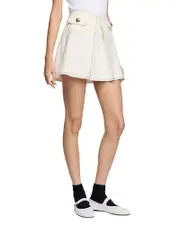 Sandro Short Box Pleated Skirt