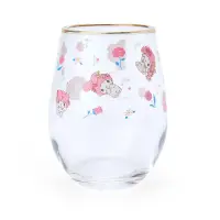 在飛比找樂天市場購物網優惠-真愛日本 美樂蒂 花朵 日本製 金邊 玻璃杯 不倒翁杯 杯子