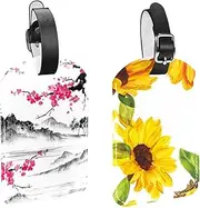 [WOSHJIUK] Luggage Tags,2 Pack Labels Suitcase Tags,Plant Sunflowers,Luggage Tags Privacy Protection Travel Bag Tag