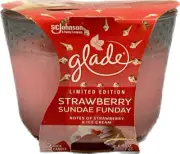 GLADE Candle Strawberry Sundae Funday Fragrance Candle LIMITED EDITION NEW BOX