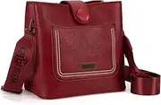 [Wrangler] Crossbody Purses for Women Handbags and Shoulder Bag for Ladies, Red Crossbody Bag