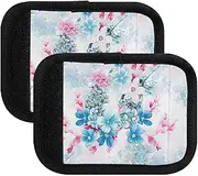 [ODAWA] Blue White Flowers Luggage Handle Wrap Suitcase Handle Wraps Handle Covers for Suitcase, Carry On, Backpacks, 4 Pack
