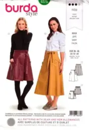 Burda Sewing Pattern 6375 Wrap Burda Skirts Ladies Size 10-20