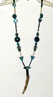 Beaded Necklace ANTLER TURTLE ROSES & WINGS Tribal OA Regalia Pow Wow N293