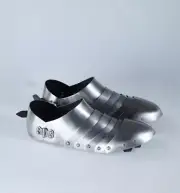 Medieval Knight Armor Steel Milanese Blunt Toe Sabatones for LARP & Cosplay