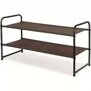 3-tier stackable shoe rack,expandable and adjustable fabric shoe rack storage