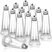 12 Pieces Salt and Pepper Shaker Set 1 Oz Tower Glass Body Mini Restaurant