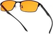 Blue Light Glasses Anti Eyestrain Rectangle Sleep Glasses for Women& Men,Fashion Computer Gaming Glasses, Orange, One Size