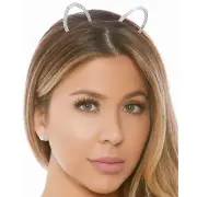 Rhinestone Rounded Cat Ears Headband Panda Bear Kitten Kitty Costume 997403