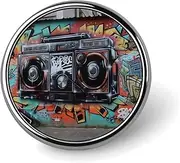 [FZMVSQH] Graffiti Hip Hop Printed Round Button Pin Badges Metal Pinback Buttons 1 Inch Pins for Hat Shirt Clothing Bags Decoration, Circular, Aluminum, Circular, Aluminum