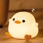 Cute Duck Rechargeable Dimmable Touch Sensor Night Light