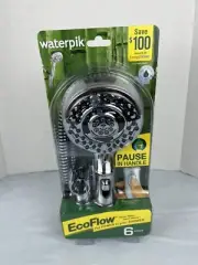 Waterpik 6-Mode EcoFlow Hand Held Showerhead, Chrome VPG-653E BRAND NEW SEALED