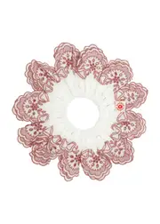 Damson Madder Edge Statement Cotton Scrunchie - Cream ONE SIZE